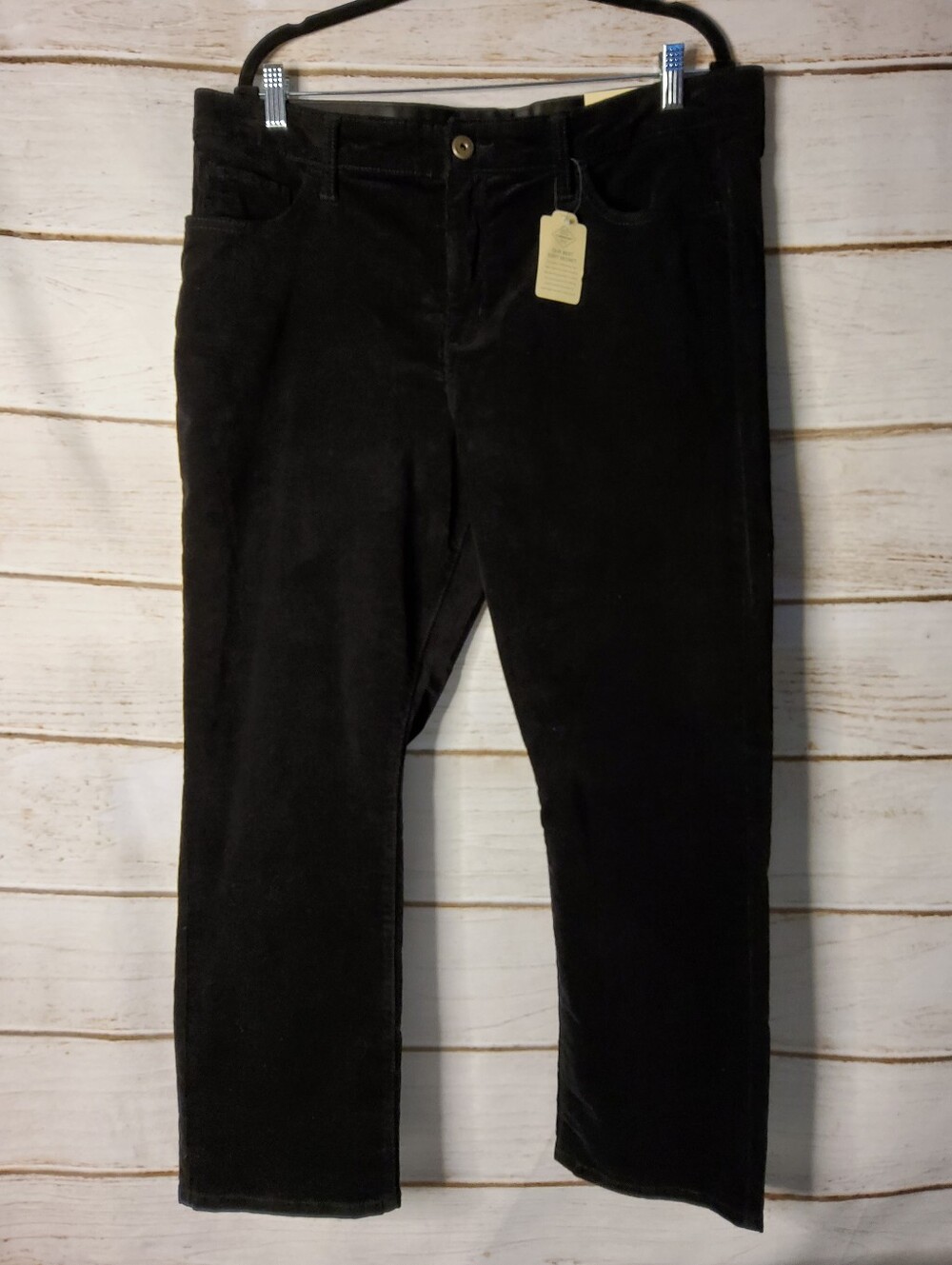 St. John's Bay Black Corduroy Straight-Leg Pants 18P